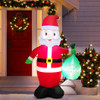 5 Feet Christmas Inflatable Santa Claus Holding Gift Bag for Yard and Garden Lawn