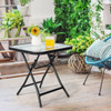 18 Inch Square Patio Bistro Table with Rustproof Frame