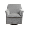 Solid Grey Swivel Glider Chair Can Rotate 360 Degrees Solid Wood Frame