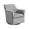 Solid Grey Swivel Glider Chair Can Rotate 360 Degrees Solid Wood Frame