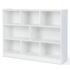 3-Tier Open Bookcase 8-Cube Floor Standing Storage Shelves Display Cabinet-White