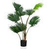 4 Feet Artificial Fan Palm Tree with Cement Pot