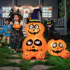 6 Feet Inflatable Pumpkin Combo Decoration with Built-in LED Light