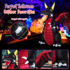 8 Feet Halloween Inflatable Fire Dragon  Decoration with LED Lights