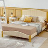 Upholstered Bed Frame with Quilted Headboard-Full Size