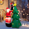 6 Feet Inflatable Christmas Tree and Santa Claus with LED and Air Blower