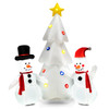 Inflatable Christmas Double Snowmen Decoration with Built-in Rotating LED Lights