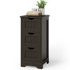 Bathroom Floor Freestanding Storage Organizer with 3 Drawers-Brown