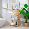 5-Tier Bamboo Ladder Shelf for Home Use-Natural