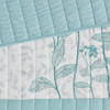 4pc Blue & White Floral Microfiber Coverlet Set (Pippa-Blue-Cov)