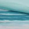 8pc Coastal Aqua Blue Stripes Comforter/Coverlet Set AND Decorative Pillows