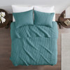 Solid Teal Coverlet Quilt AND Decorative Pillow Shams (Keaton -Teal-Cov)