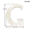 16" Distressed White Wash Wooden Initial Letter G Sculpture