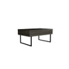 39" Onyx And Carbon Rectangular Lift Top Coffee Table With Drawer