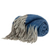 Parkland Collection Nagar Transitional Blue 52" x 67" WOVEN HANDLOOM Throw