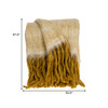 Parkland Collection Nagar Transitional Mustard Yellow 52" x 67" WOVEN HANDLOOM Throw