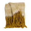 Parkland Collection Nagar Transitional Mustard Yellow 52" x 67" WOVEN HANDLOOM Throw