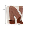 Parkland Collection Transitional Stripe Rust Rectangle 60" x 50" Throw