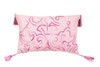13" X 20" Pink Embroidered Damask Throw Pillow With Tassels
