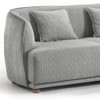 Modern 68" Light Gray Curved Back Quilted Loveseat