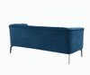 76" Blue Three Person Standard Metal Legs Sofa