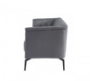 76" Dark Grey Three Person Standard Metal Legs Sofa