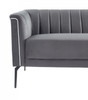 76" Dark Grey Three Person Standard Metal Legs Sofa