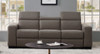 Modern 89" Brown Sofa With Two Recliners