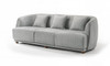 Modern 68" Light Gray Quilted Sofa