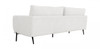 Modern 85" White and Black Fabric Sofa