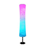 59" Color Changing LED White Column Smart Floor Lamp With White Fabric Shade