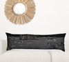 45" Black Hawaii Nighttime Skyline Lumbar Decorative Pillow