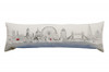 45" White London Daylight Skyline Lumbar Decorative Pillow
