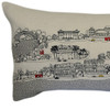 45" White New Orleans Daylight Skyline Lumbar Decorative Pillow