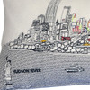 45" White NYC Daylight Skyline Lumbar Decorative Pillow