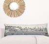 45" White Philadelphia Daylight Skyline Lumbar Decorative Pillow