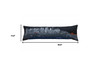 45" Black San Francisco Nighttime Skyline Lumbar Decorative Pillow