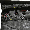 24" Black New Orleans Nighttime Skyline Lumbar Decorative Pillow