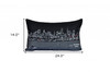 24" Black Philadelphia Nighttime Skyline Lumbar Decorative Pillow