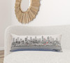 35" White Atlanta Daylight Skyline Lumbar Decorative Pillow