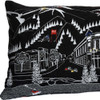 35" Black Aspen Nighttime Skyline Lumbar Decorative Pillow