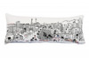 35" White as Vegas Daylight Skyline Lumbar Decorative Pillow