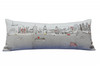 35" White Los Angeles Daylight Skyline Lumbar Decorative Pillow