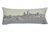 35" White Milwaukee Daylight Skyline Lumbar Decorative Pillow