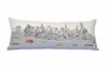 35" White NYC Daylight Skyline Lumbar Decorative Pillow