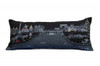 35" Black and White Paris Nighttime Skyline Standard Lumbar Decorative Pillow