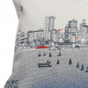 35" White Seattle Daylight Skyline Lumbar Decorative Pillow