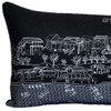 35" Black St Michael's Nighttime Skyline Lumbar Decorative Pillow