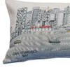 35" White San Francisco Daylight Skyline Lumbar Decorative Pillow