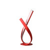 17" Red Modern Abstract Ribbons Table Lamp